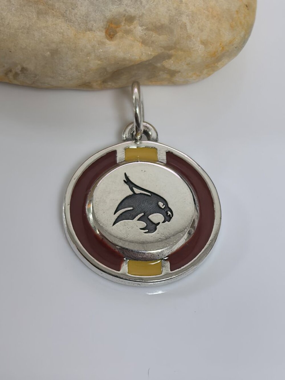 James Avery Enamel Texas State University School Spirit Charm, S925 Silver